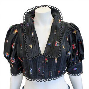 FARM Rio Zodiac Cross Stitch Crop Top * Medium